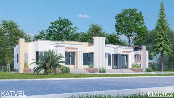 Modern 3 bedroom house plan by https:katveldesigns.com