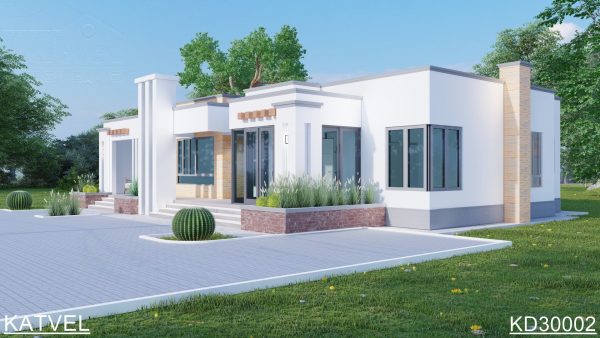 Contemporary 3 bedroom house plan