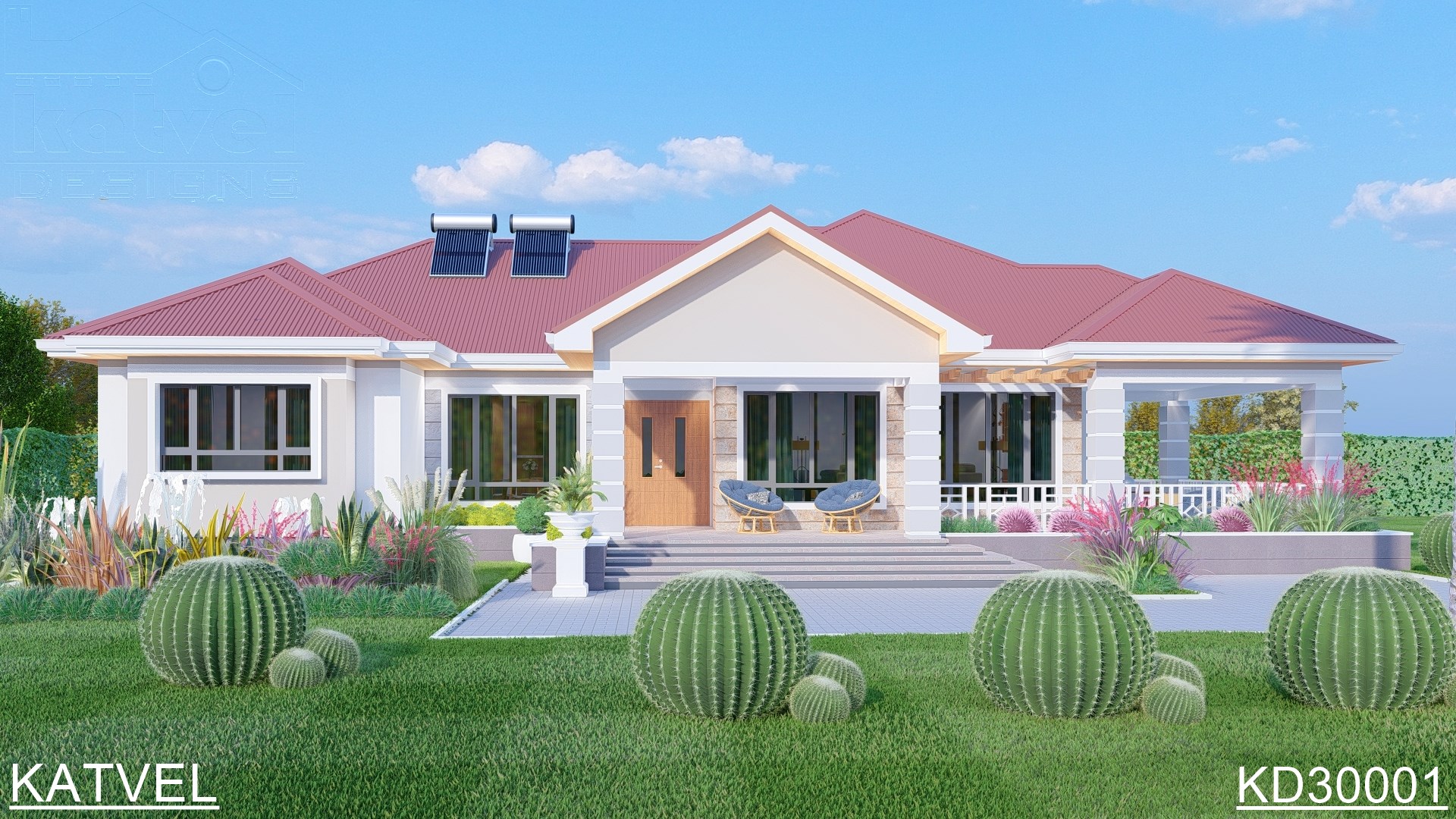 3 Bedroom Bungalow House Plan KD30001