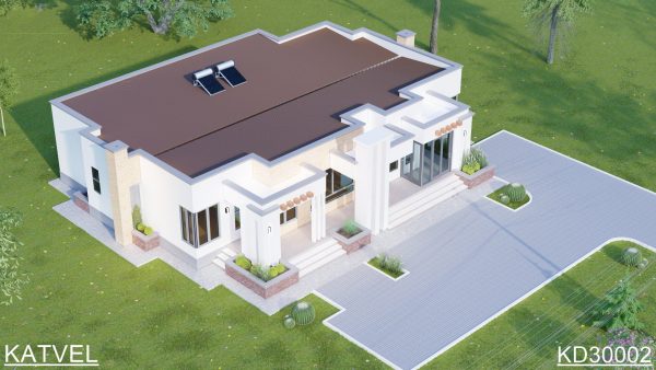 Modern 3 bedroom house plan by https:katveldesigns.com